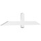 Ekena Millwork Eugene Architectural Grade PVC Gable Bracket, 60"W x 12 1/2"H x 2"D x 4"F, 5/12 Pitch GBP060X13X0204EUG00 - alternate 1